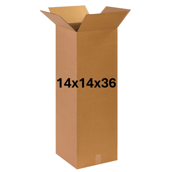 14x14x36 (200 lb strength) | SINGLE CARDBOARD BOX | TALL
