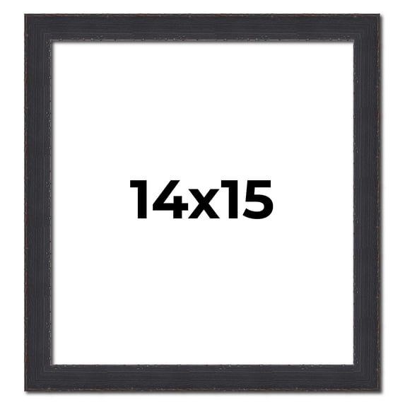 14x15 Frame Black Real Wood Picture Frame Width 1.25 Inches | Interior Frame Depth 0.5 Inches |
