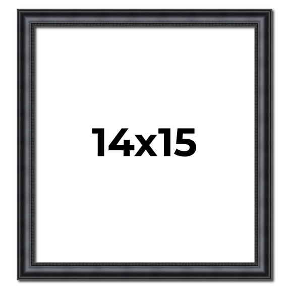 14x15 Frame Black Real Wood Picture Frame Width 1.25 inches | Interior Frame Depth 0.5 inches |