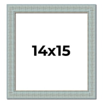 14x15 Frame Blue Teal Distressed Solid Wood Picture Frame | 1.625 Inch Moulding Width | Sonoma Blue