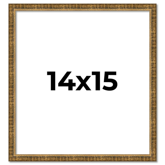 14x15 Frame Gold Solid Wood Picture Frame - Complete Modern Photo Frame Includes UV Acrylic