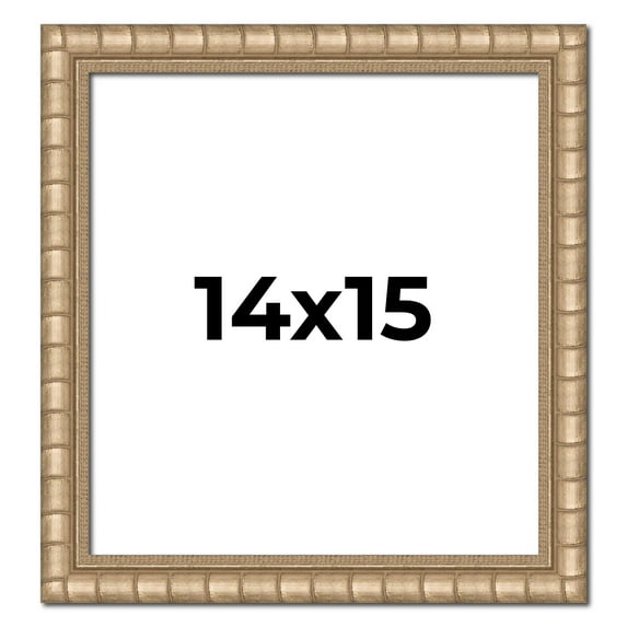 14x15 Frame Silver Real Wood Picture Frame Width 1.5 inches | Interior Frame Depth 0.5 inches |