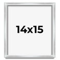 thumbnail image 1 of 14x15 Frame Silver Whitewashed Wood Grain Solid Wood Shadow Box | 0.75 Inch Moulding Width | 0.75, 1 of 8