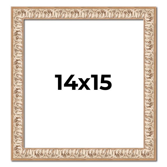 14x15 Frame White Real Wood Picture Frame Width 1.5 inches | Interior Frame Depth 0.5 inches |