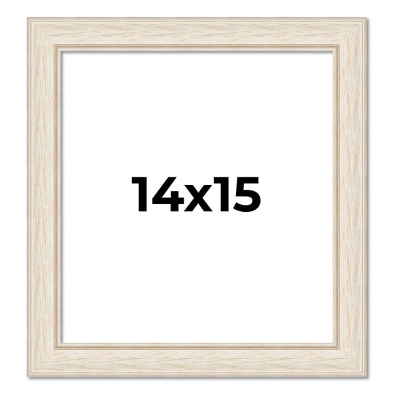 14x15 Frame White Real Wood Picture Frame Width 1.75 inches | Interior Frame Depth 0.5 inches |