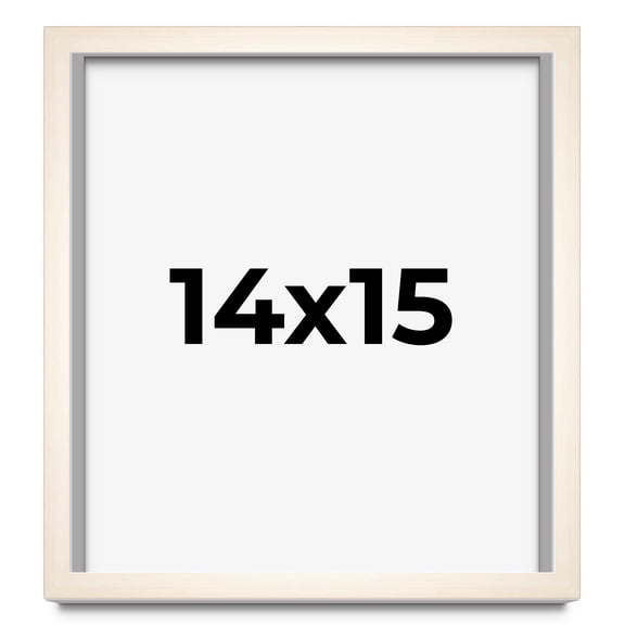 14x15 Frame White Wheat Solid Wood Picture Frame | Moulding Width 0.75 Inches | Interior Depth 0.5