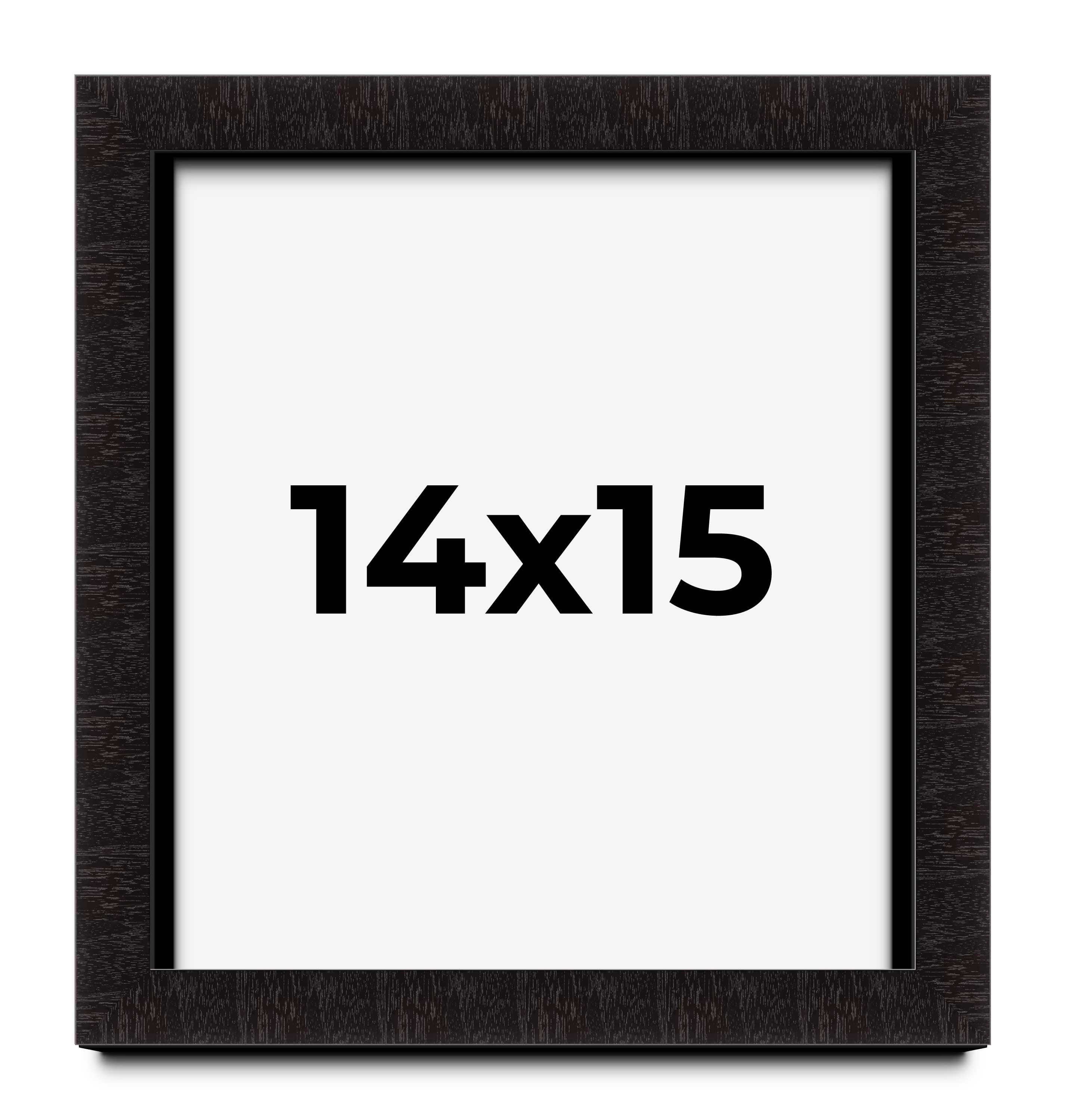 14x15 Shadow Box Black Solid Wood Display Picture Frame | 1 Inch Rabbet ...