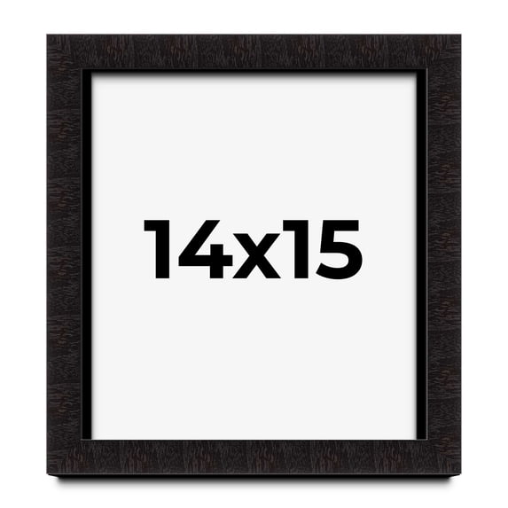 14x15 Shadow Box Black Solid Wood Display Picture Frame | 1 Inch Rabbet Depth | | 1.375 Inch
