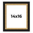 thumbnail image 1 of 14x16 Frame Gold Real Wood Picture Frame Width 2.25 Inches | Interior Frame Depth 0.5 Inches |, 1 of 8