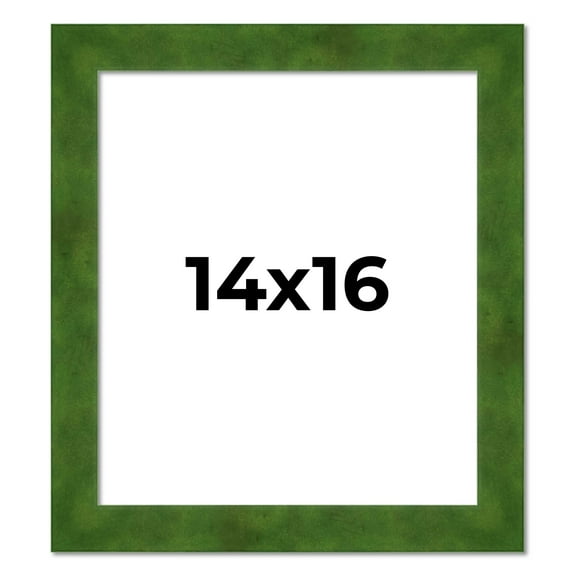 14x16 Frame Green Burl Solid Wood Picture Frame | 1.75 Inches Moulding Width | Interior Frame Depth