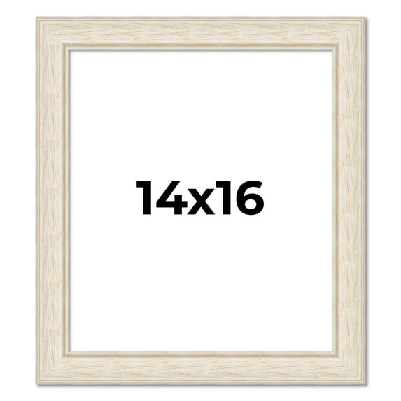 14x16 Frame White Real Wood Picture Frame Width 1.75 inches | Interior Frame Depth 0.5 inches |