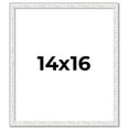 thumbnail image 1 of 14x16 Frame White Scuffed Rustic Solid Wood Picture Frame | 0.75 Inch Moulding Width| Includes UV, 1 of 8