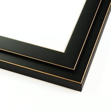 14x17 Frame Black Real Wood Picture Frame Width 1.25 inches | Interior Frame Depth 0.5 inches |