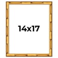 thumbnail image 1 of 14x17 Frame Gold Bamboo Picture Frame - Complete Modern Photo Frame Includes UV Acrylic Shatter, 1 of 8