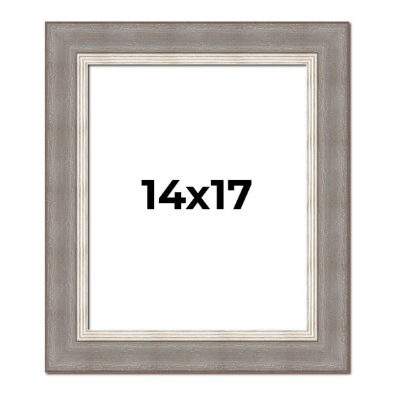14x17 Frame Grey Real Wood Picture Frame Width 2.75 Inches | Interior Frame Depth 0.5 Inches |