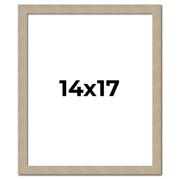 14x17 Frame Grey Solid Wood Picture Frame Width 1 Inches | Interior Frame Depth 0.5 Inches |