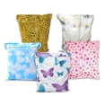thumbnail image 1 of 14x17 Inch Poly Mailers, Pastel Butterfly, Marble Tile, Clouds, Leopard, Pink Roses Bouquet Combo Sealing Unpadded Flat Large Shipping Bags, 1 of 10