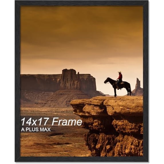 14x17 Picture Frame, Black Engineered Wood Frame for 14 x 17 Inch ...
