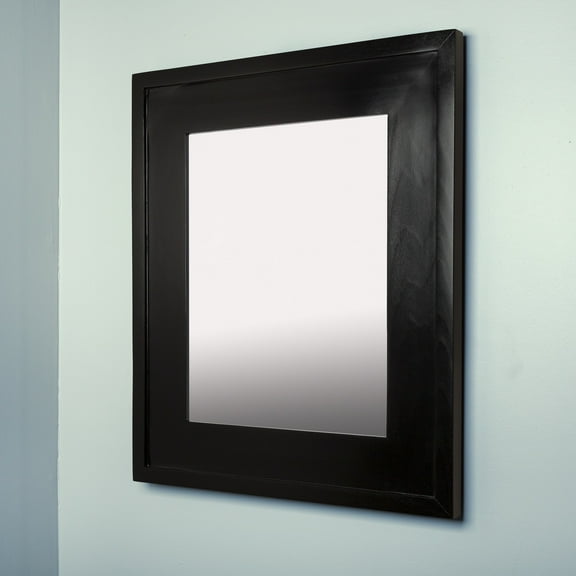 14x18 Black Mirrored Medicine Cabinet by Fox Hollow Furnishings