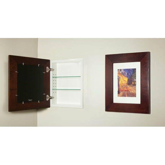 14x18 Espresso Picture Frame Medicine Cabinet by Fox Hollow Furnishings