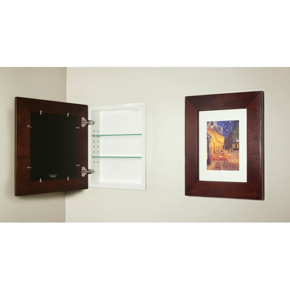 14x18 Espresso Picture Frame Medicine Cabinet by Fox Hollow Furnishings