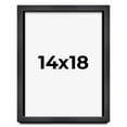 thumbnail image 1 of 14x18 Frame Black Charcoal Grey Wood Textured Picture Frame | 0.75 Inch Moulding Width | Gunmetal, 1 of 8