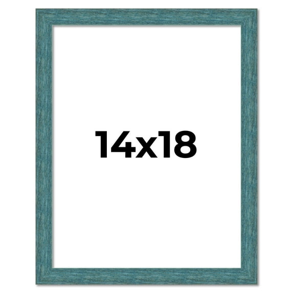 14x18 Frame Blue Rustic Barnwood Solid Wood Picture Frame Width 1.25 Inches | Interior Depth 0.5