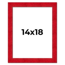 14x18 Frame Red Burl Solid Wood Picture Frame Width 1.75 Inches | Interior Frame Depth 0.5 Inches |