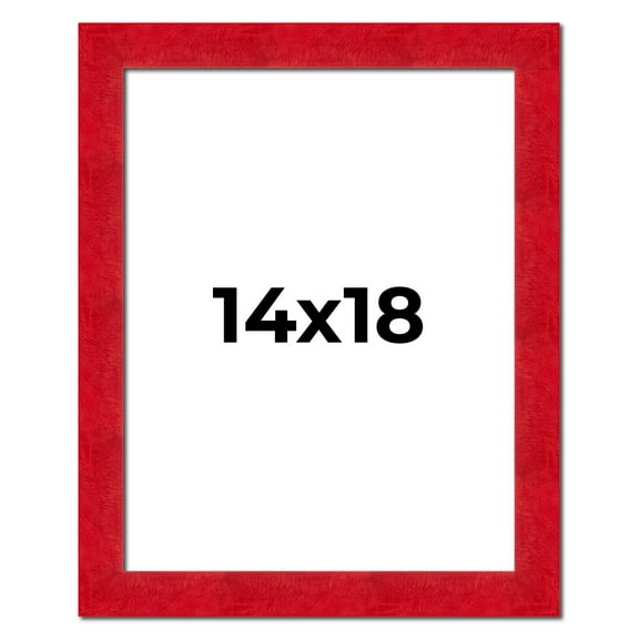 14x18 Frame Red Burl Solid Wood Picture Frame Width 1.75 Inches | Interior Frame Depth 0.5 Inches |