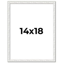 14x18 Frame White Real Wood Picture Frame Width 0.75 inches | Interior Frame Depth 0.5 inches |