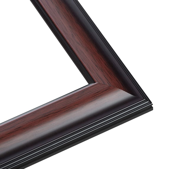 14x18 Linear Brown Picture Frame - UV Acrylic, Foam Board Backing, Hanging Hardware