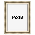 thumbnail image 1 of 14x18 Shadow Box Frame Silver | 1.75 inches Deep Real Wood Traditional Shadowbox Display Frame | UV, 1 of 8