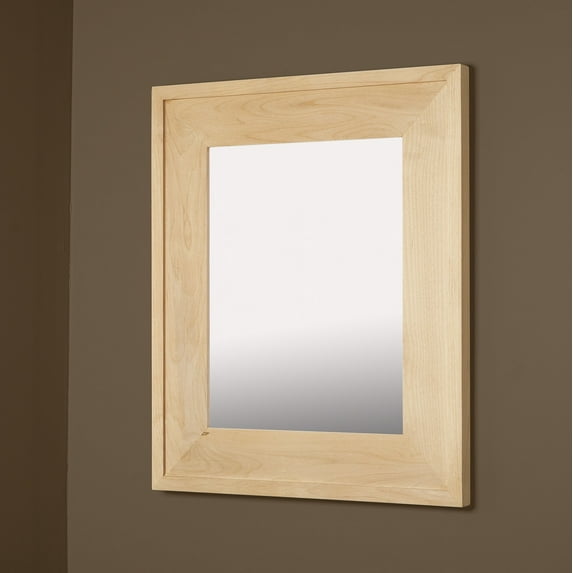 14x18 Unfinished Raised Edge Mirrored Medicine Cabinet by Fox Hollow Furnishings