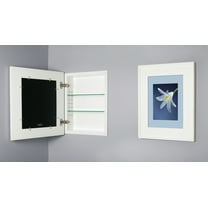 14x18 White Picture Frame Medicine Cabinet by Fox Hollow Furnishings