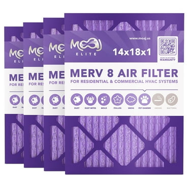 14x18x1 Air Filter (4-PACK) | MERV 8 | MOAJ Elite Dust Defense | BASED IN USA