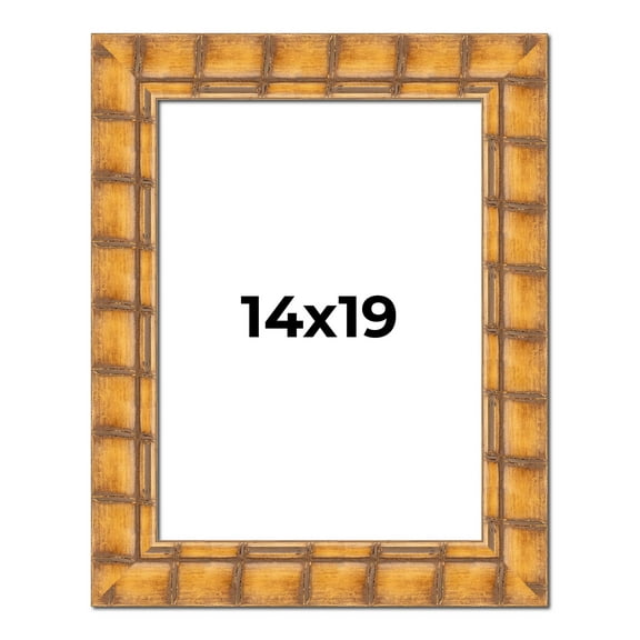 14x19 Frame Beige Real Wood Picture Frame Width 3 inches | Interior Frame Depth 0.5 inches |