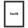 thumbnail image 1 of 14x19 Frame Black Real Wood Picture Frame Width 1.25 Inches | Interior Frame Depth 0.5 Inches |, 1 of 8
