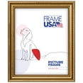 thumbnail image 1 of 14x19 Picture Frame – Gold American Value Medium Style 12424-1081-138, 1 Inch Wood Moulding, Includes Plexiglass and Backing –&nbsp;Wall Display Frame for Art, Posters, or Photos – Frame USA, 1 of 4