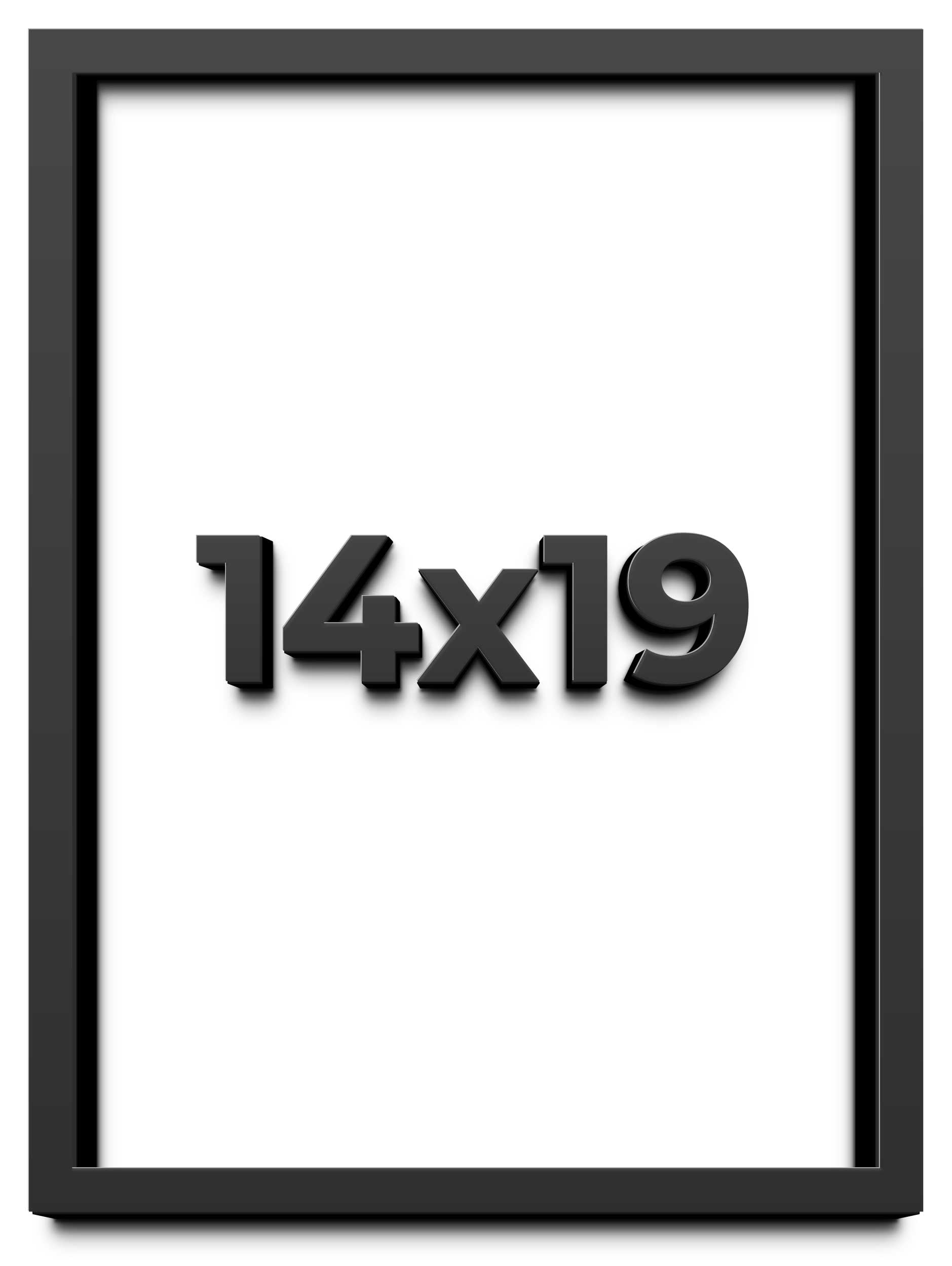 14x19 Shadow Box Frame Black | 1 inches Deep Real Wood Contemporary ...