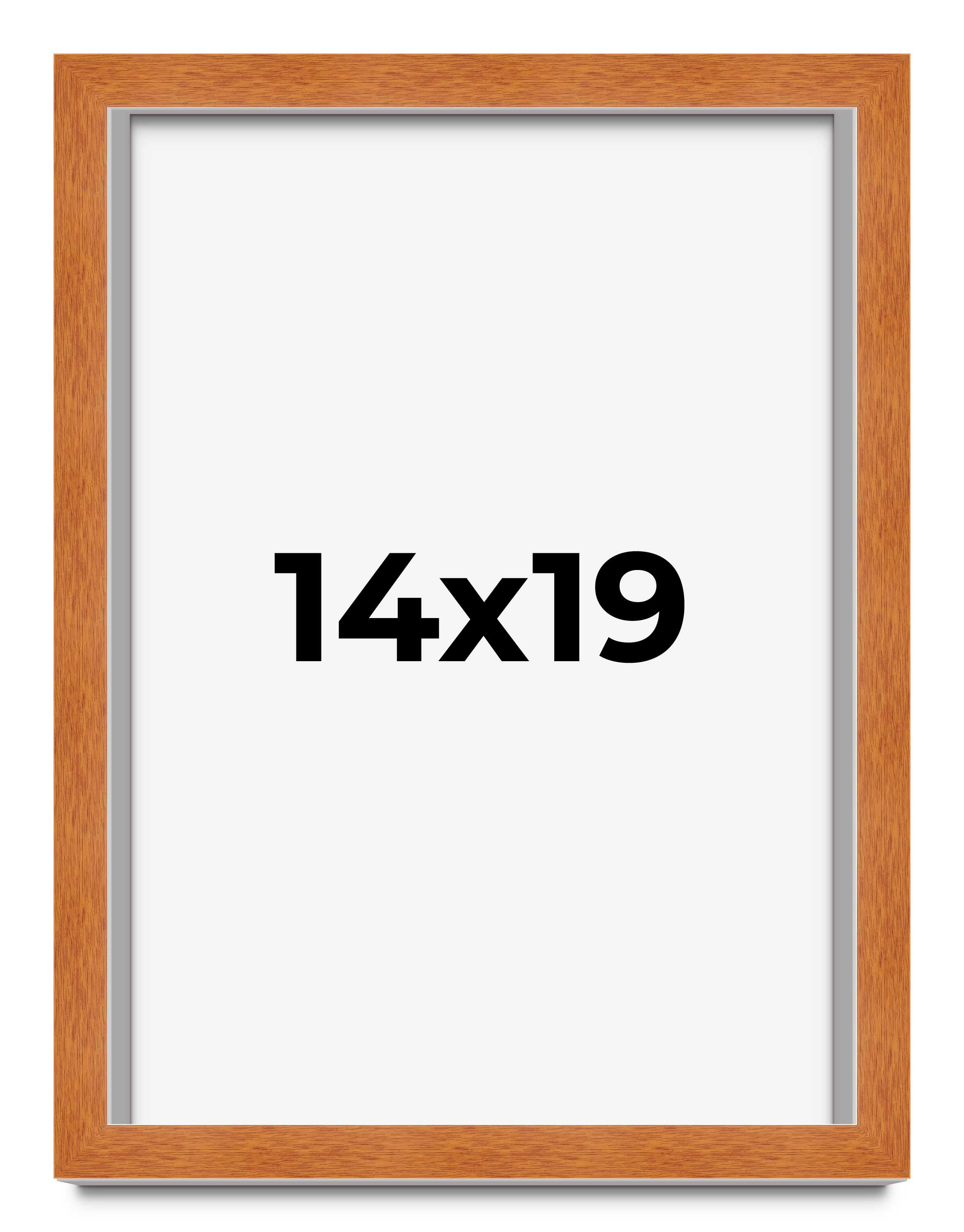 14x19 Shadow Box Frame Brown | 0.875 Inches Deep Real Wood Contemporary ...
