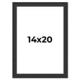 thumbnail image 1 of 14x20 Frame Black Real Wood Picture Frame Width 1.25 Inches | Interior Frame Depth 0.5 Inches |, 1 of 8