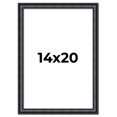 thumbnail image 1 of 14x20 Frame Black Real Wood Picture Frame Width 1.25 inches | Interior Frame Depth 0.5 inches |, 1 of 8
