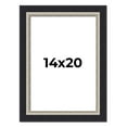thumbnail image 1 of 14x20 Frame Black Real Wood Picture Frame Width 2.25 Inches | Interior Frame Depth 0.5 Inches |, 1 of 8