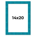 thumbnail image 1 of 14x20 Frame Blue Teal Burl Wood Picture Frame | 1.75 Inch Moulding Width | Interior Frame Depth 0.5, 1 of 8
