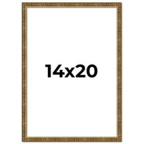 14x20 Frame Gold Kingsley Distressed Solid Wood Picture Frame Width 0.75 Inches | Interior Frame