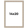 thumbnail image 1 of 14x20 Frame Grey Solid Wood Picture Frame Width 1 Inches | Interior Frame Depth 0.5 Inches |, 1 of 8