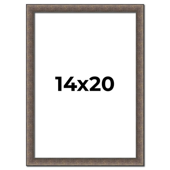 14x20 Frame Silver Real Wood Picture Frame Width 1.25 Inches | Interior Frame Depth 0.5 Inches |