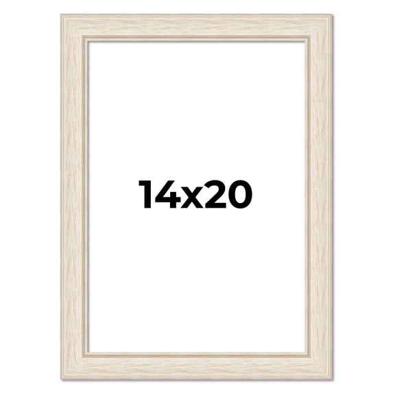 14x20 Frame White Real Wood Picture Frame Width 1.75 inches | Interior Frame Depth 0.5 inches |
