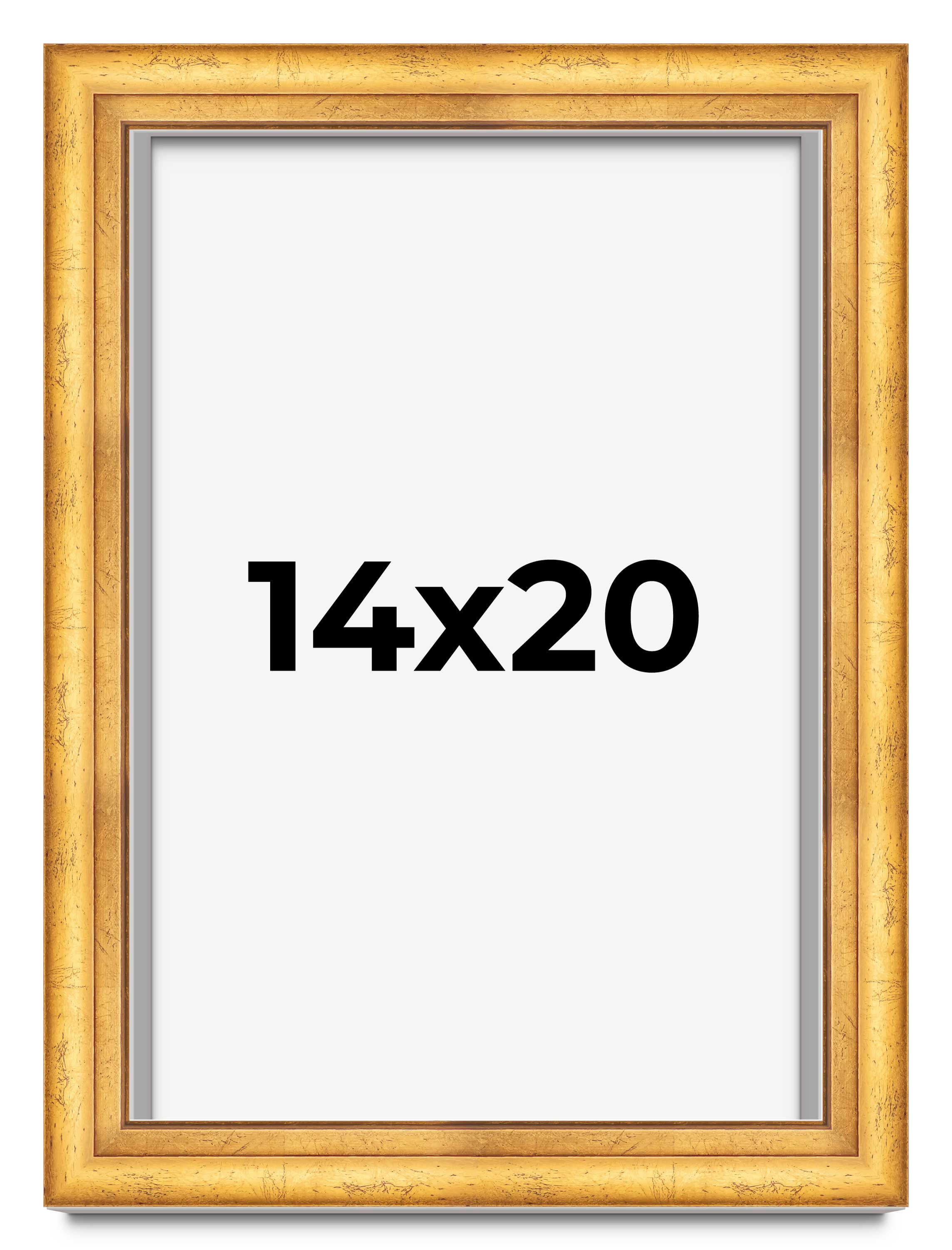 14x20 Gold Shadowbox Frame - Interior Size 14x20 by 1.75 Inches - Made ...