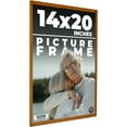 thumbnail image 1 of 14x20 Honey Brown Real Wood Picture Frame Width 0.75 inches | Interior Frame Depth 0.5 inches |, 1 of 8